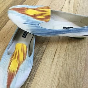 Turkish Silk Watercolor-print Loafers